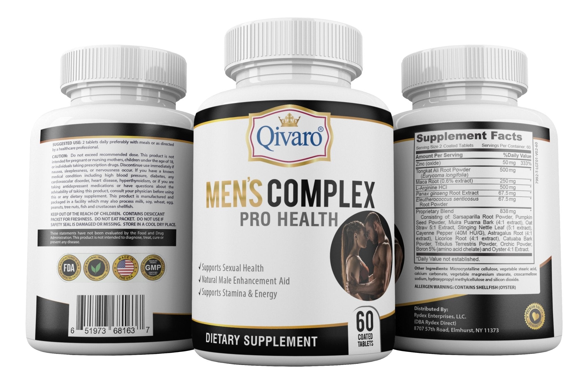 Mens Complex Pro Health By Qivaro - (60 coated tablets) - Qivaro USA