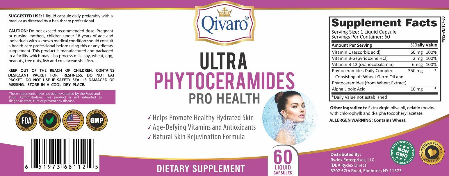 Ultra Phytoceramides Pro Health 保濕養顏寶 (60 liquid caps) - Qivaro USA