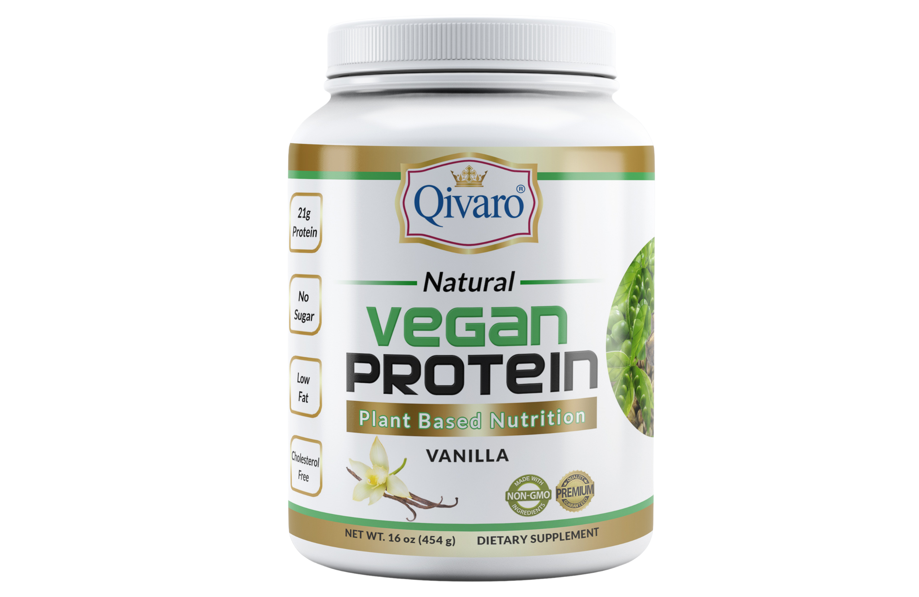 QVP01: Vanilla Vegan Protein (454 grams)