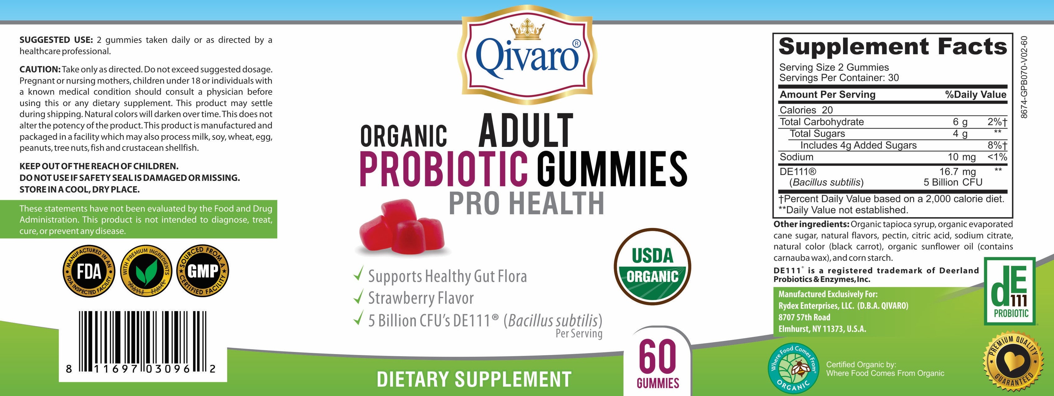 QKG03-Kids Organic Probiotic Gummies