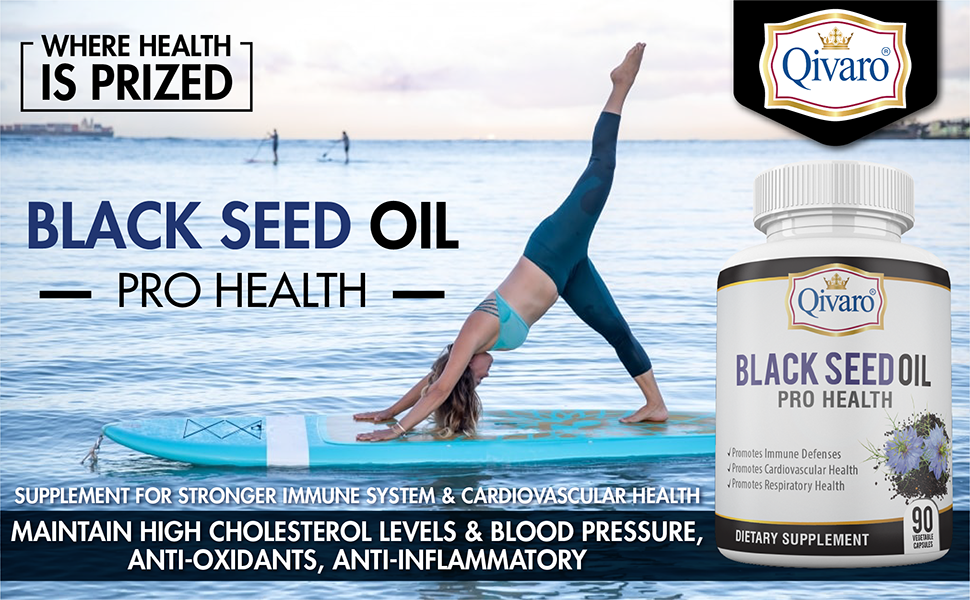 QIH01:  Black Seed Oil By Qivaro  (90 Liquid Vegetable Capsules)