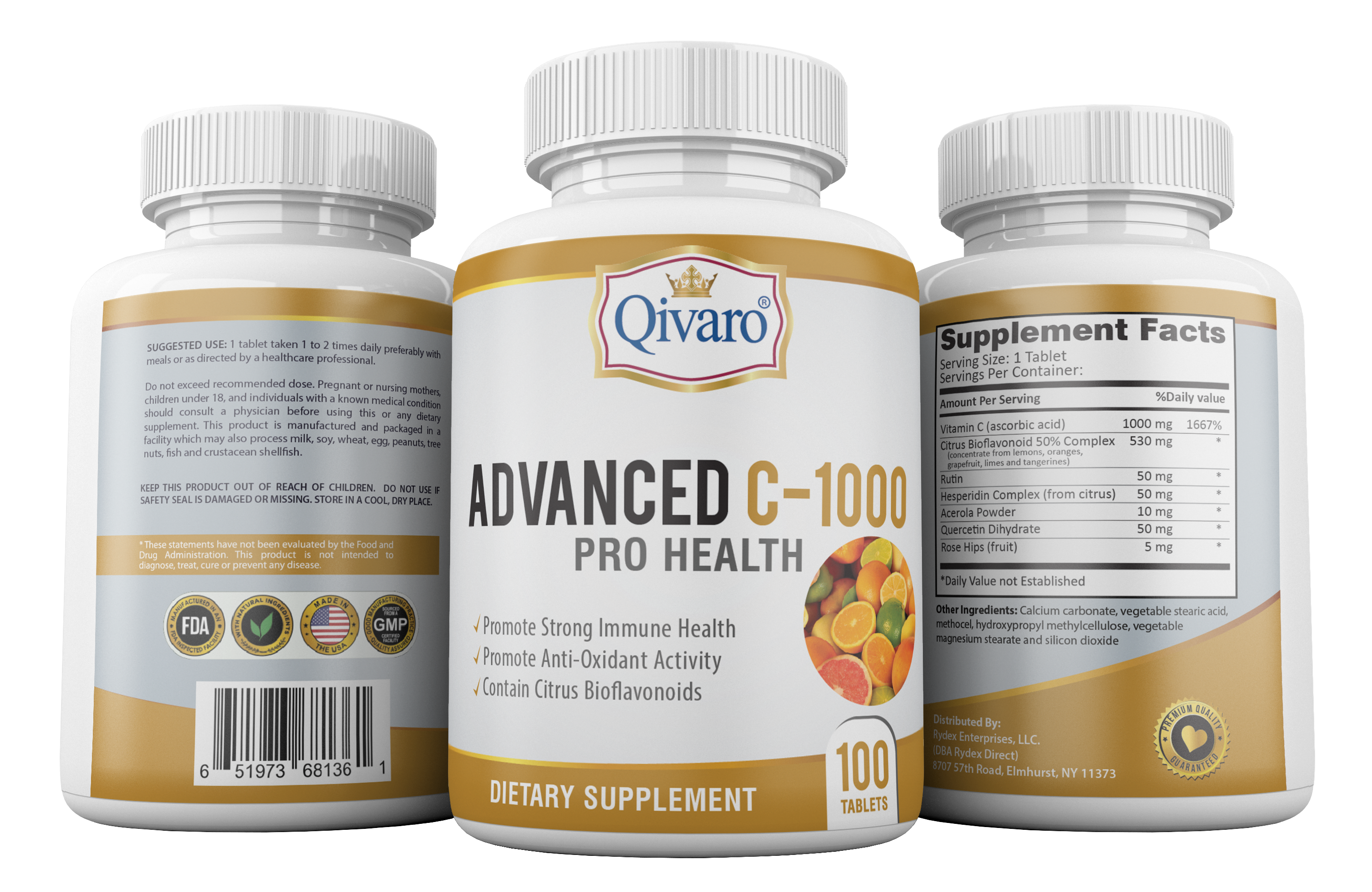 QIH12:  Advanced C-1000 Pro Health by Qivaro - 100 Tablets