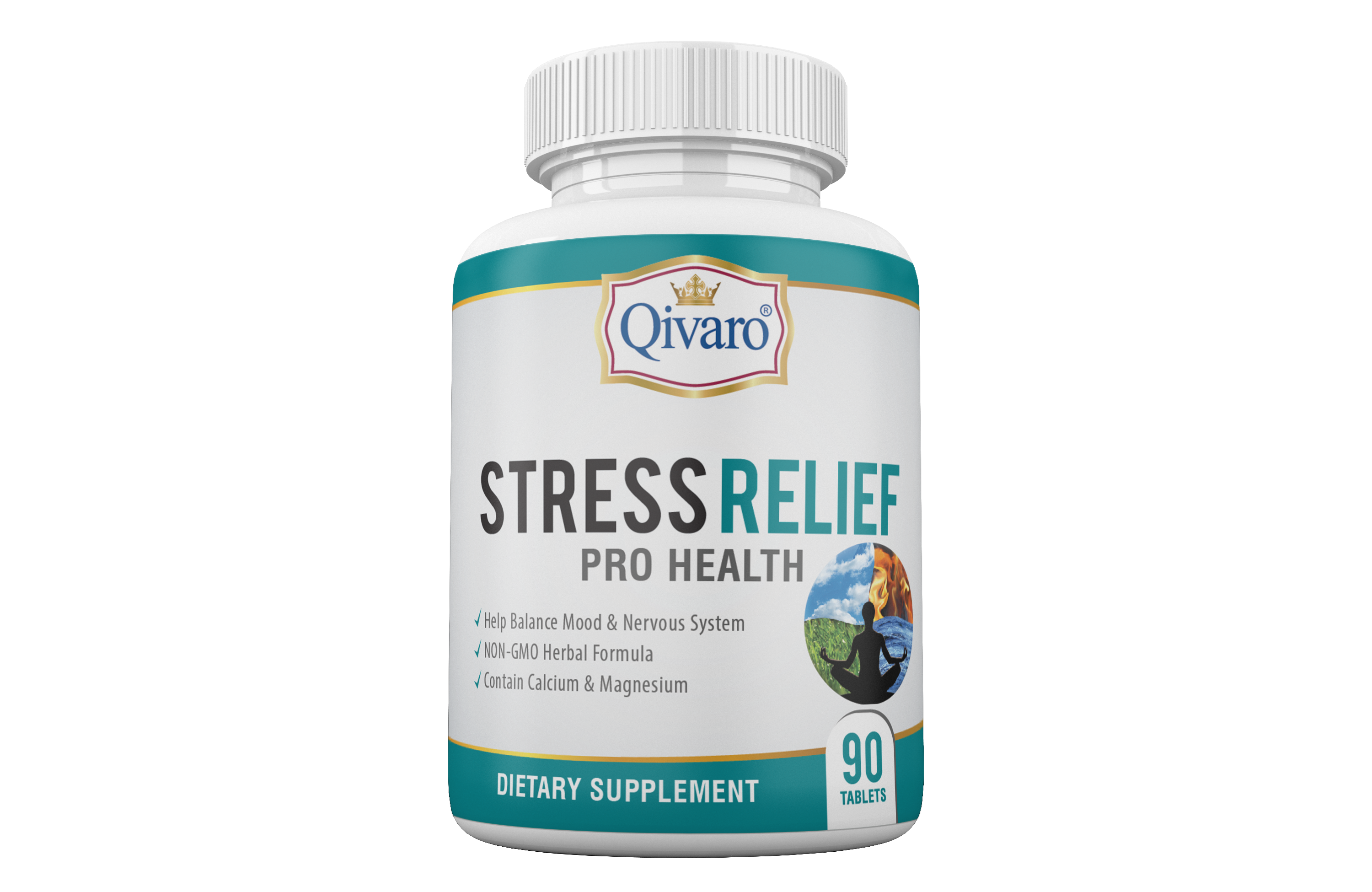 QIH14: Stress Relief Pro Health By Qivaro - (90 tablets)