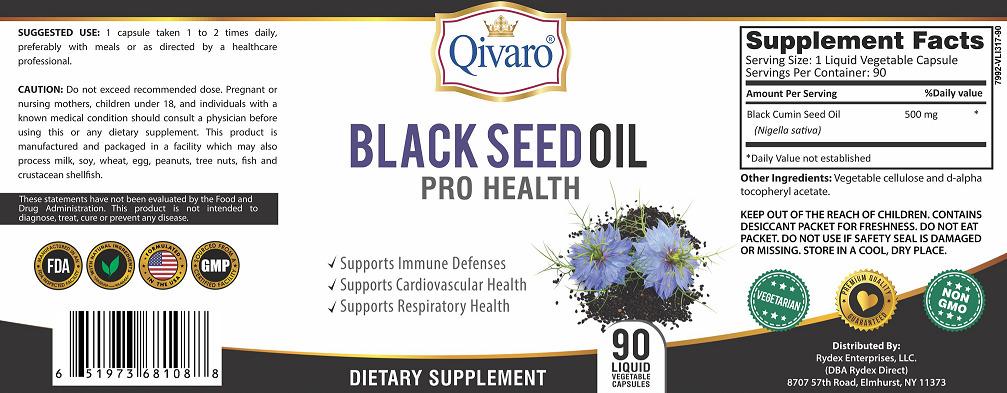 Black Seed Oil By Qivaro (90 Liquid Vegetable Capsules) - Qivaro USA