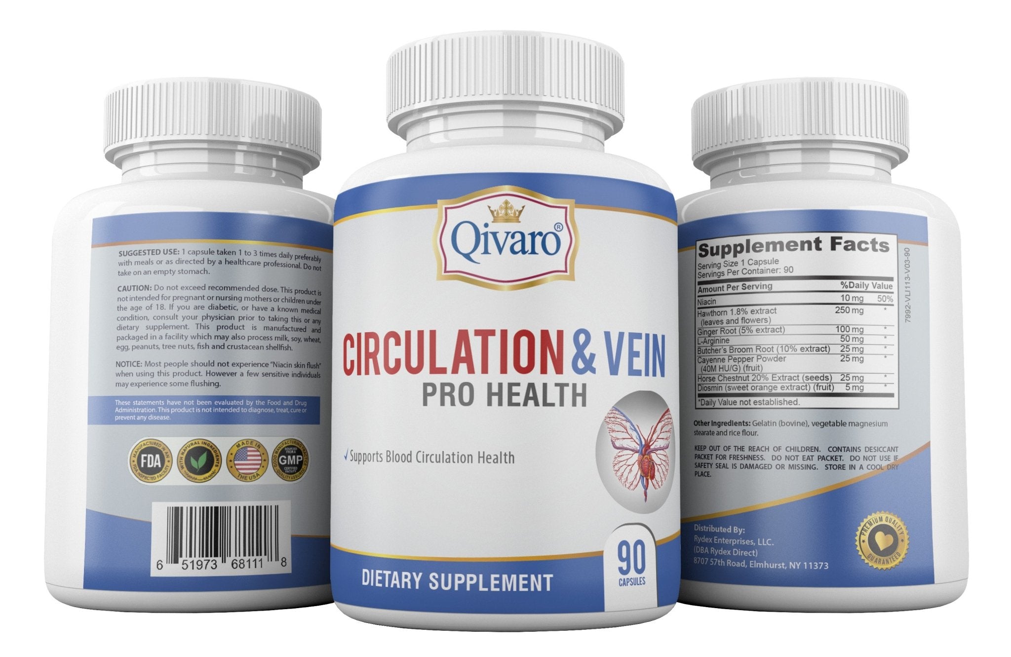 Circulation & Vein Pro Health By Qivaro (90 capsules) - Qivaro USA