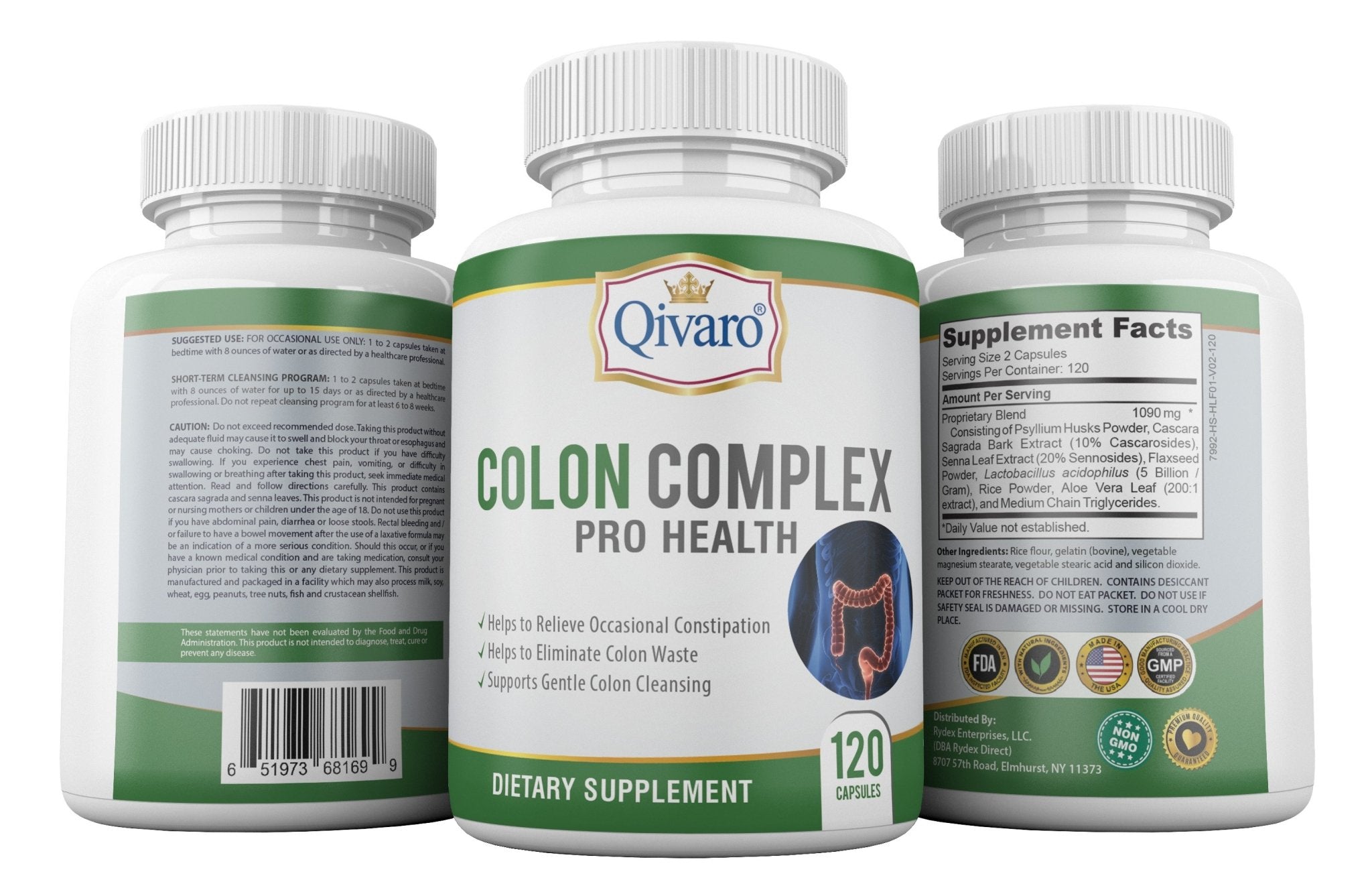 Colon Complex Pro Health by Qivaro (120 capsules) - Qivaro USA