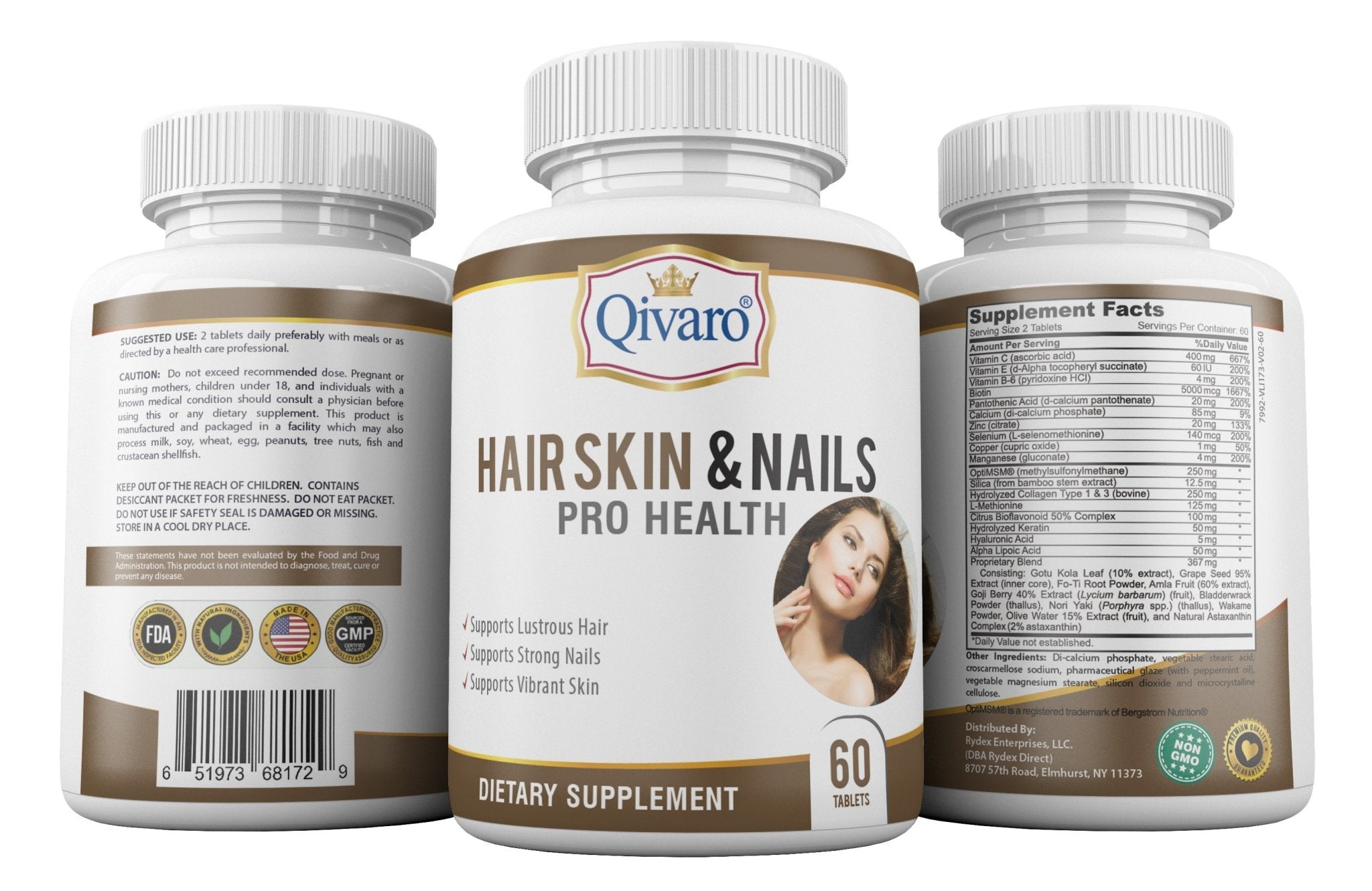 Hair Skin Nails Pro Health By Qivaro (60 tablets) - Qivaro USA