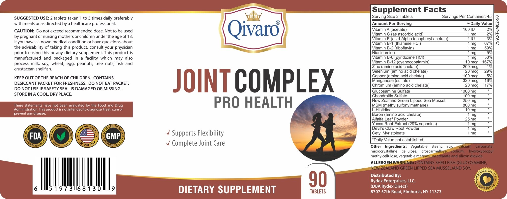 Joint Complex Pro Health By Qivaro (90 tablets) - Qivaro USA