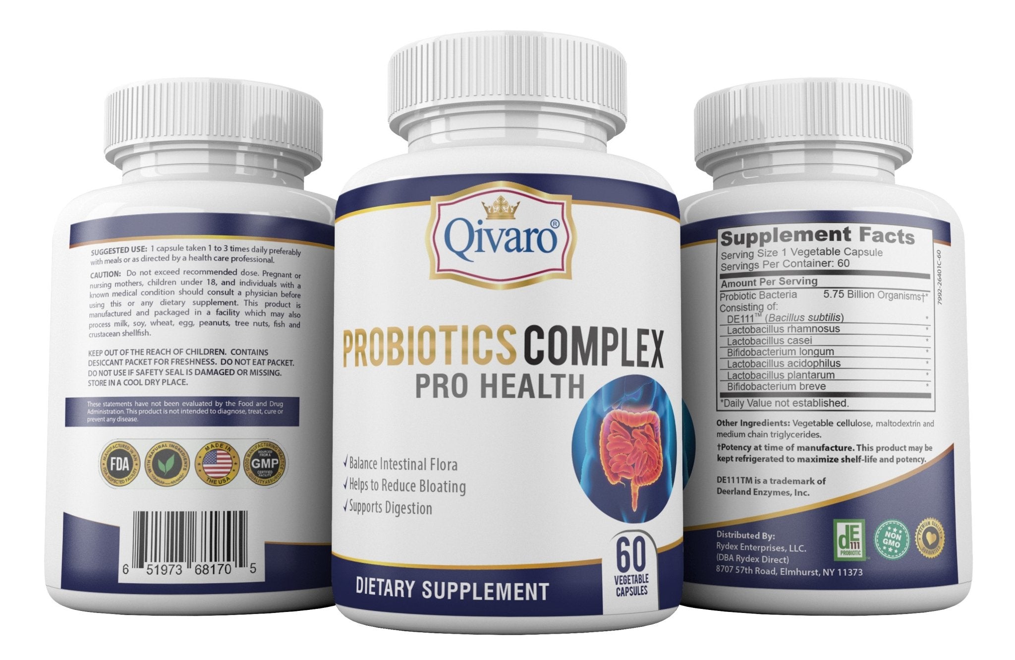 Probiotic Complex Pro Health By Qivaro - (60 veggie caps) - Qivaro USA