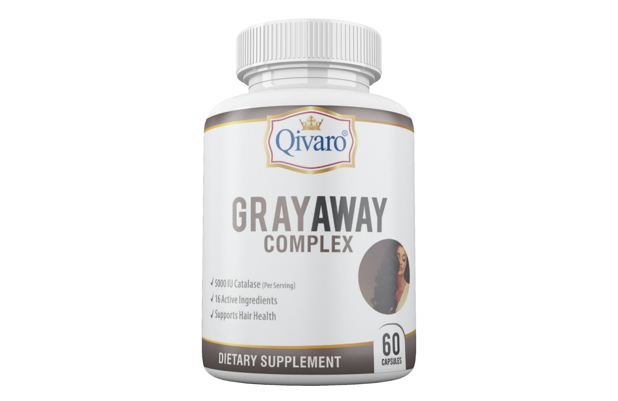QIH43B Gray Away Complex 60 capsules - Qivaro USA