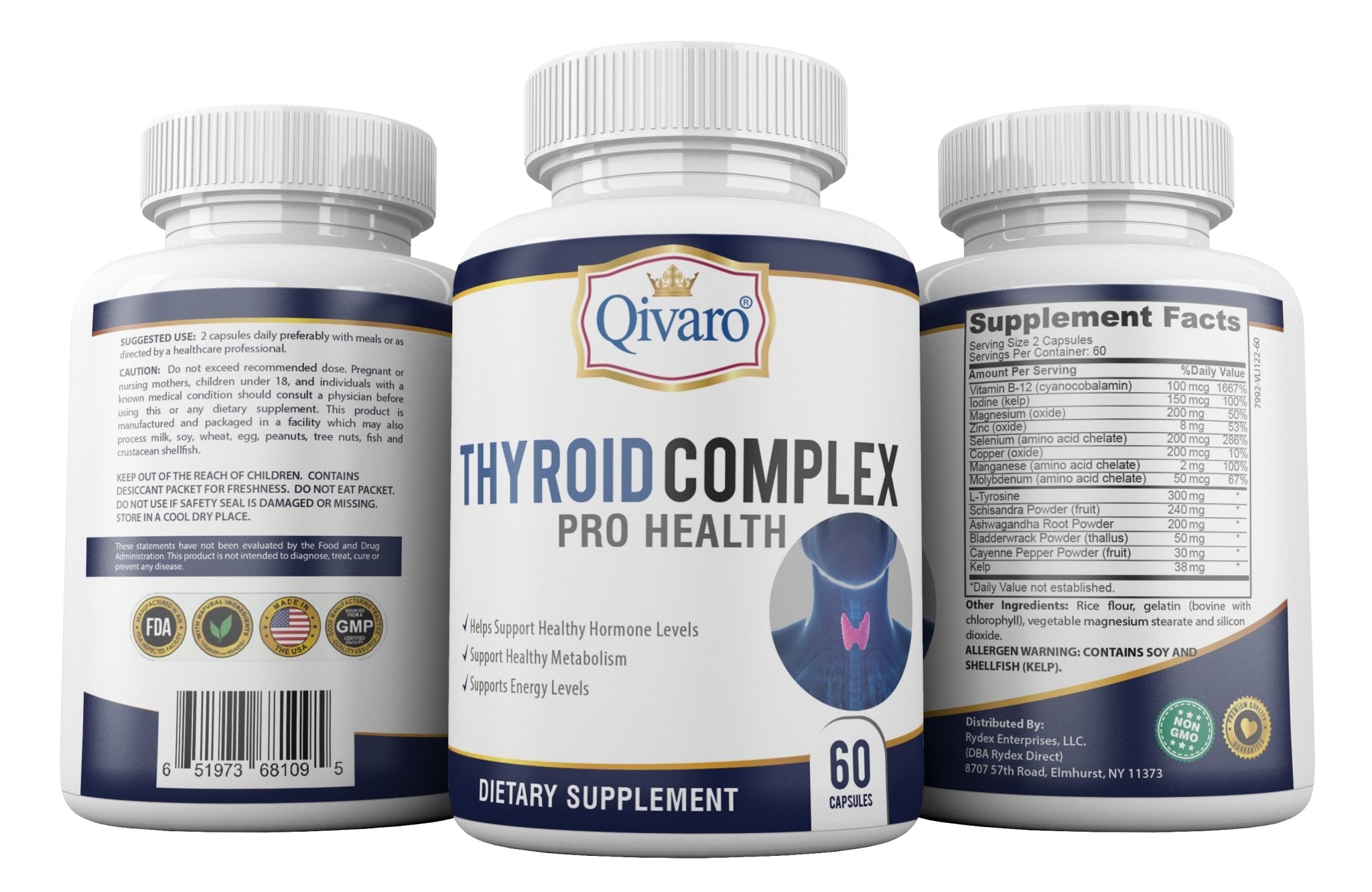 Thyroid Complex Pro Health By Qivaro - (60 capsules) - Qivaro USA