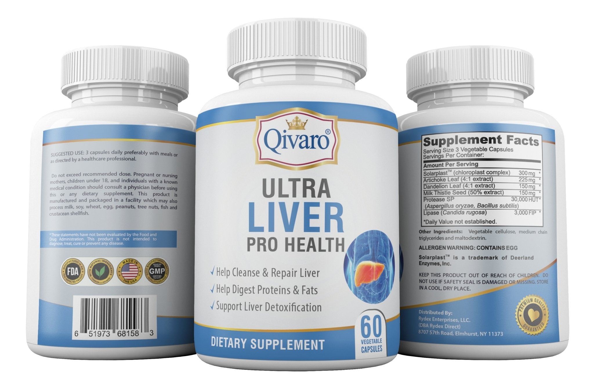 Ultra Liver Pro Health 有機葉綠健肝寶 (60 veggie caps) - Qivaro USA