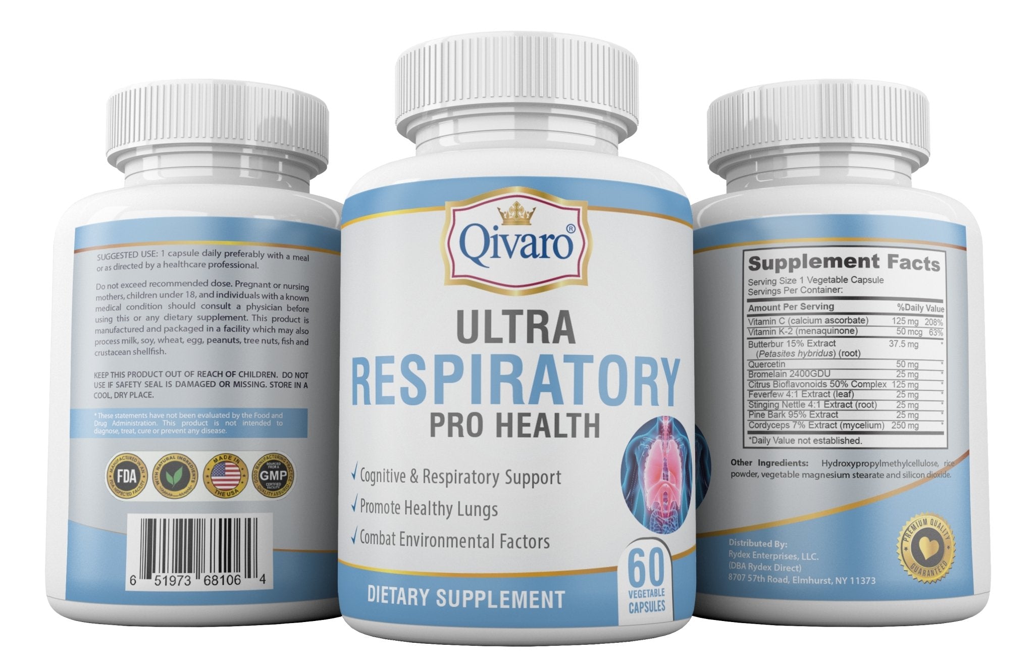 Ultra Respiratory Pro Health (60 veggie caps) - Qivaro USA
