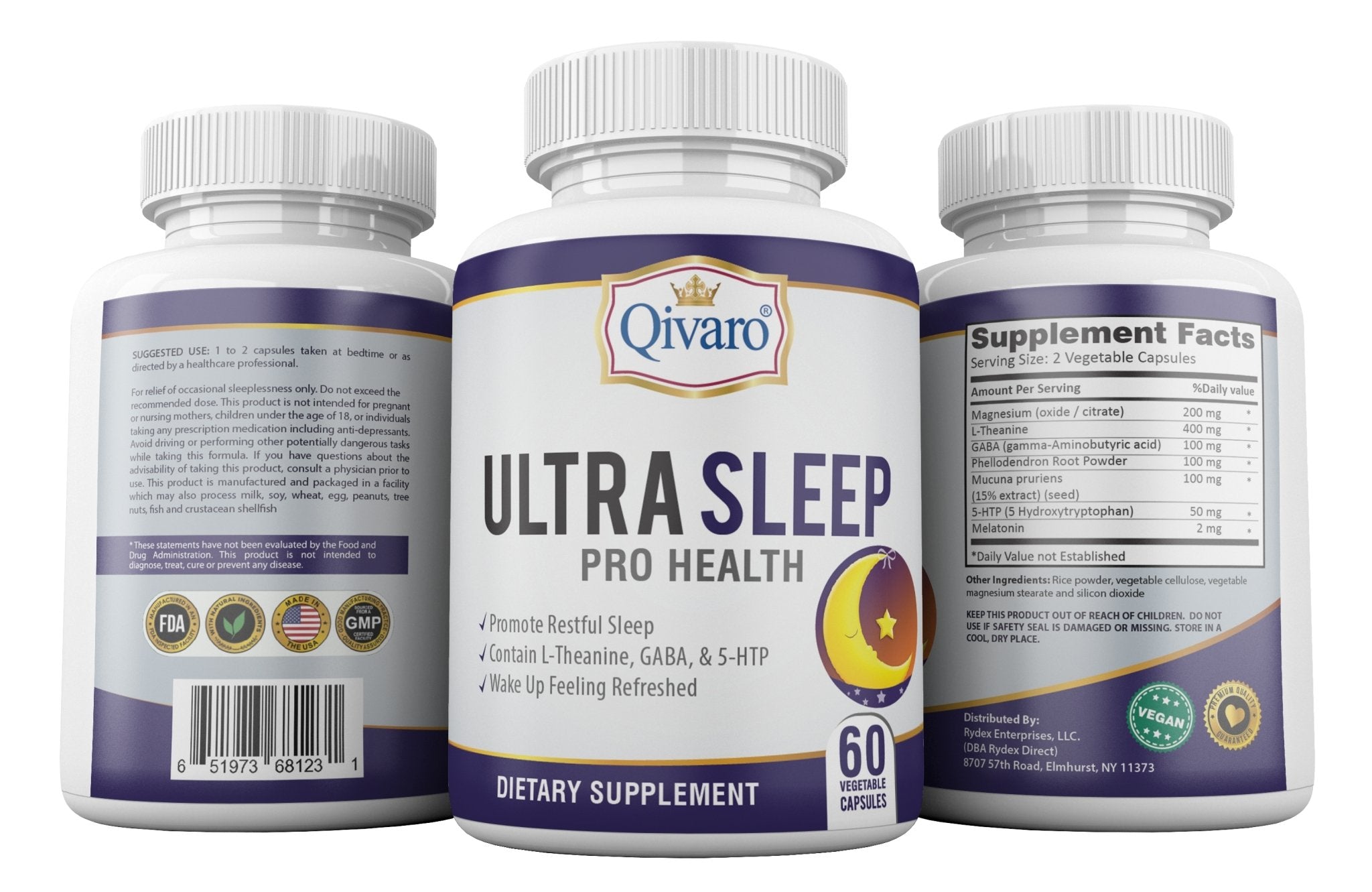 Ultra Sleep Pro Health 酣眠寶 (60 veggie caps) - Qivaro USA