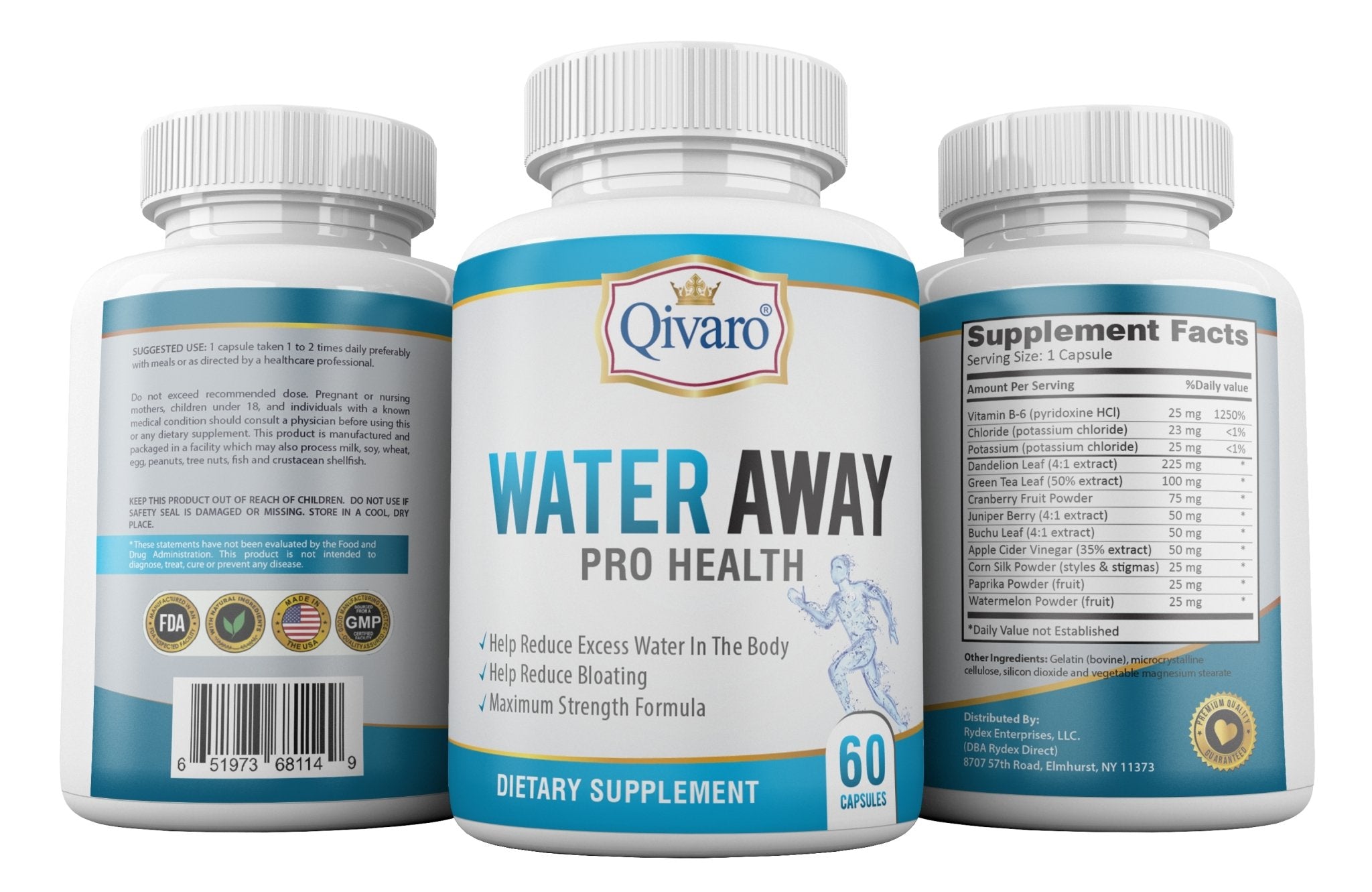 Water Away Pro Health 草本排水寶 (60 caps) - Qivaro USA